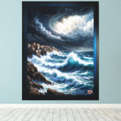 コーストAIアート地中海のによる嵐Xendor7 キャンバスプリント (インサイチュ (ウッドフロア))
