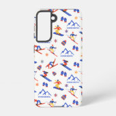 コースヴェルFranceスキースノーボードパターン Samsung Galaxyケース (裏面)