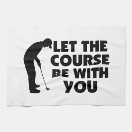 コース一緒にゴルフ キッチンタオル
