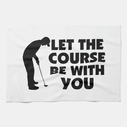コース一緒にゴルフ キッチンタオル (横)