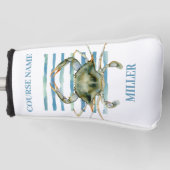 コース名を持つ沿岸カニパーソナライズされたアート ゴルフヘッドカバー (正面)