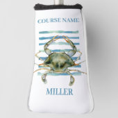 コース名を持つ沿岸カニパーソナライズされたアート ゴルフヘッドカバー (回転90)