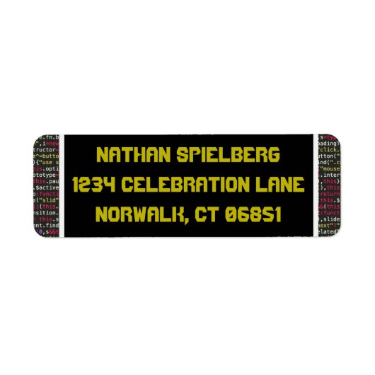 コーダのパーティー差出人住所ラベル ラベル (正面)