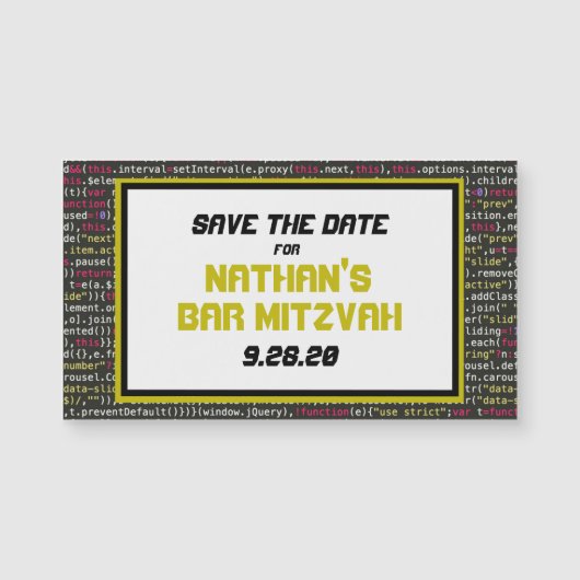 コーダのパーティー日付マグネットの保存（小） (正面)