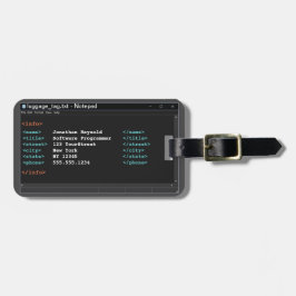 コーダメモ帳フォーマットComputer Programmer Dark Mode ラゲッジタグ