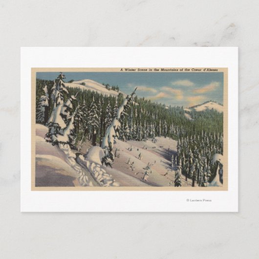 コーダレン， ID - Coeur d'Alene ポストカード (正面)