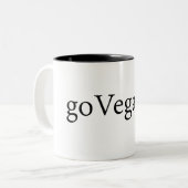 コーダーのためのgoVegan ()マグ ツートーンマグカップ (正面左)