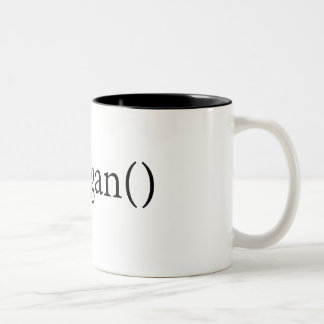 コーダーのためのgoVegan ()マグ ツートーンマグカップ