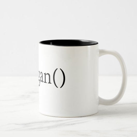 コーダーのためのgoVegan ()マグ ツートーンマグカップ (右)