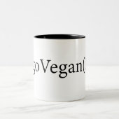 コーダーのためのgoVegan ()マグ ツートーンマグカップ (中央)