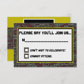 コーダーズパーティー 出席確認カード 招待状 (正面/裏面)