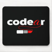 コーダー-女の子 マウスパッド (正面)