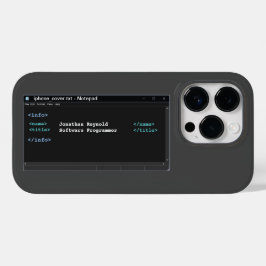 コーダ形式コンピュータプログラマメモ帳ダークモード Case-Mate iPhone 14 PROケース
