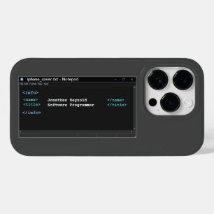 コーダ形式コンピュータプログラマメモ帳ダークモード Case-Mate iPhone 14 PROケース