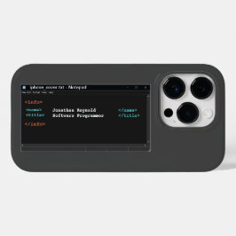 コーダ形式コンピュータメモ帳プログラマダークモード Case-Mate iPhone 14 PROケース