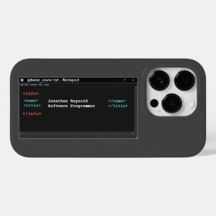 コーダ形式コンピュータメモ帳プログラマダークモード Case-Mate iPhone 14 PROケース