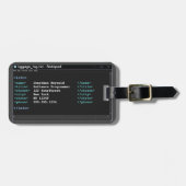 コーダ形式メモ帳コンピュータプログラマダークモード ラゲッジタグ (正面横)