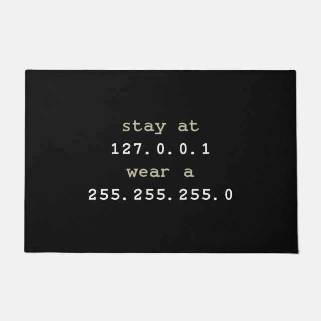 コーダ用プおもしろいログラミング – 黒いドマット ドアマット (正面)