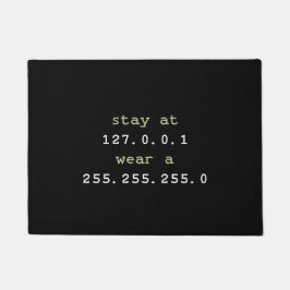 コーダ用プおもしろいログラミング – 黒いドマット ドアマット