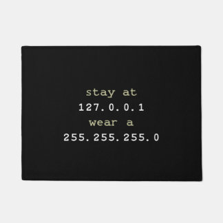 コーダ用プおもしろいログラミング – 黒いドマット ドアマット