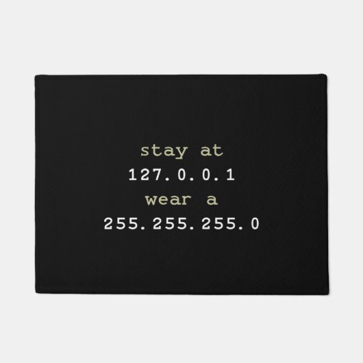 コーダ用プおもしろいログラミング – 黒いドマット ドアマット (正面)