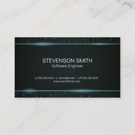 コーダ | プログラマ | 回路基板名刺 名刺 (裏面)