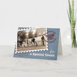 コーチありがとう。ヴィンテージスカスタムポーツ サンキューカード