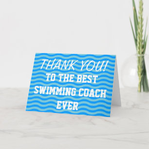 コーチありがとう   swim greeting card サンキューカード