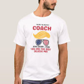 コーチおもしろい愛国的サングラストランプ Tシャツ (正面)