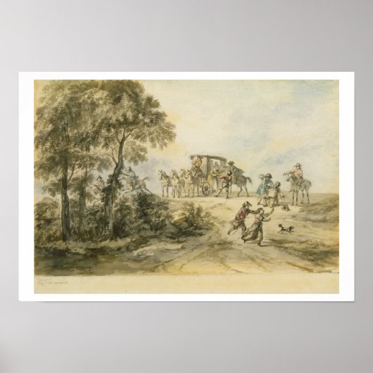 コーチとハイウェイマン(紙付き) ポスター (正面)