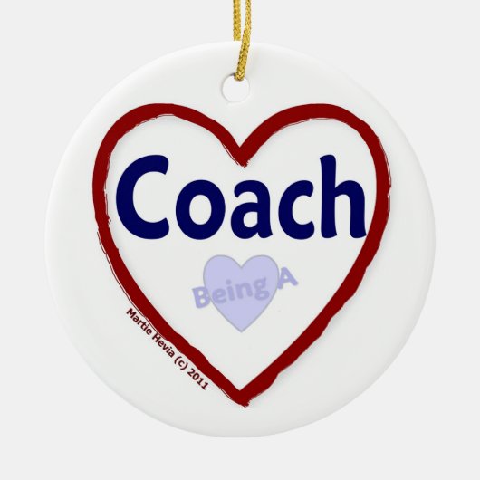 コーチになるのが大好き セラミックオーナメント (正面)