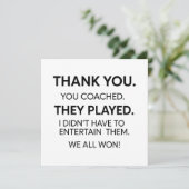 コーチに感謝 カード (スタンド正面)