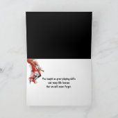 コーチのためにネットでバスケットボールありがとう カード (内部)