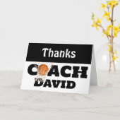 コーチのためにネットでバスケットボールありがとう カード (黄色い花)