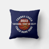 コーチのためのすべてのプレーヤーの名前のバスケットボールのギフト クッション (裏面)