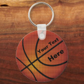 コーチのためのギフトのバスケットボールのキーホルダーパーソナライズ キーホルダー (正面)