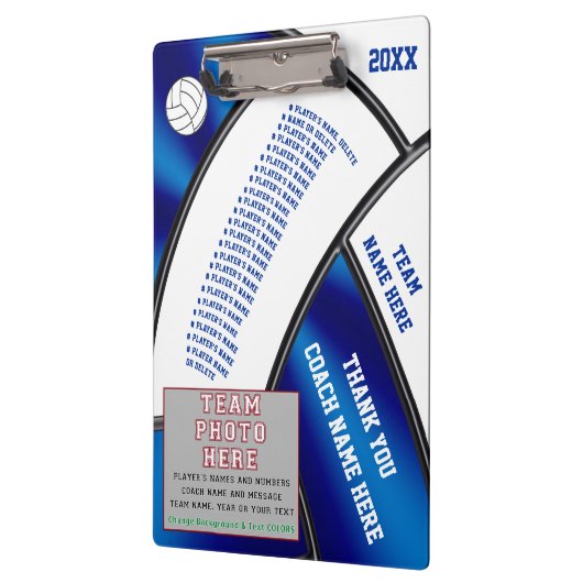 コーチのためのパーソナライズなバレーボールのクリップボード クリップボード (左)