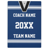 コーチのためのパーソナライズなフットボールのクリップボード クリップボード (裏面)