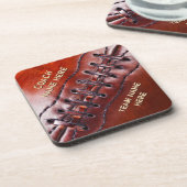 コーチのためのパーソナライズなフットボールのコースター コースター (左側)