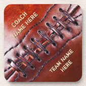 コーチのためのパーソナライズなフットボールのコースター コースター (正面)