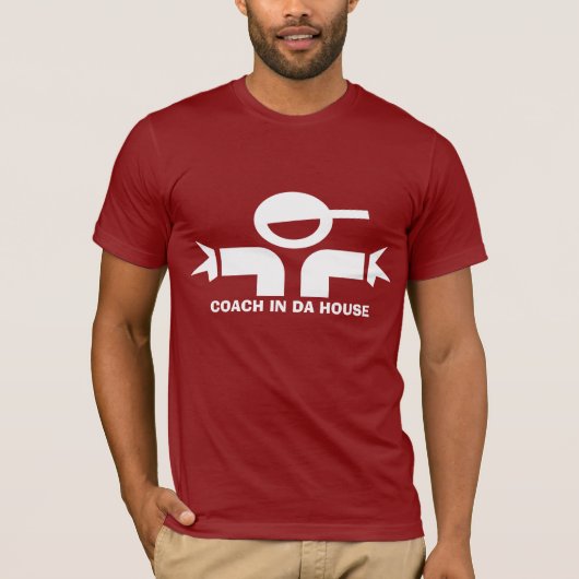 コーチのための名言付きの面白いTシャツ Tシャツ (正面)