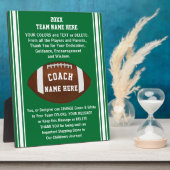 コーチのための感謝メッセージサッカーのプラーク フォトプラーク (側面)