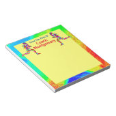 コーチのための明るいエネルギッシュなサッカーテーマ ノートパッド (アングル)