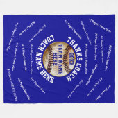 コーチのための野球シーズンのギフトの最も最高のな端 フリースブランケット (正面(横))