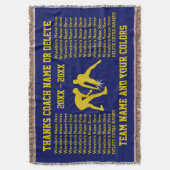 コーチのギフトを苦闘しているレスリング選手は5つのテキスト・ボックスを示します スローブランケット (正面縦)