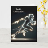 コーチのサッカー選手ありがとう カード (黄色い花)