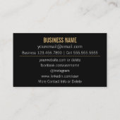 コーチのチアリーダーをする社会的な媒体|の金ゴールドの星 名刺 (裏面)