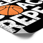 コーチのバスケットボールのリピーター食べススリープ ポスター (角)