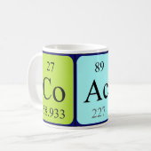 コーチの周期表の名前のマグ コーヒーマグカップ (正面左)