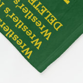 コーチの感謝のギフトを苦闘する緑および金ゴールド フリースブランケット (角)